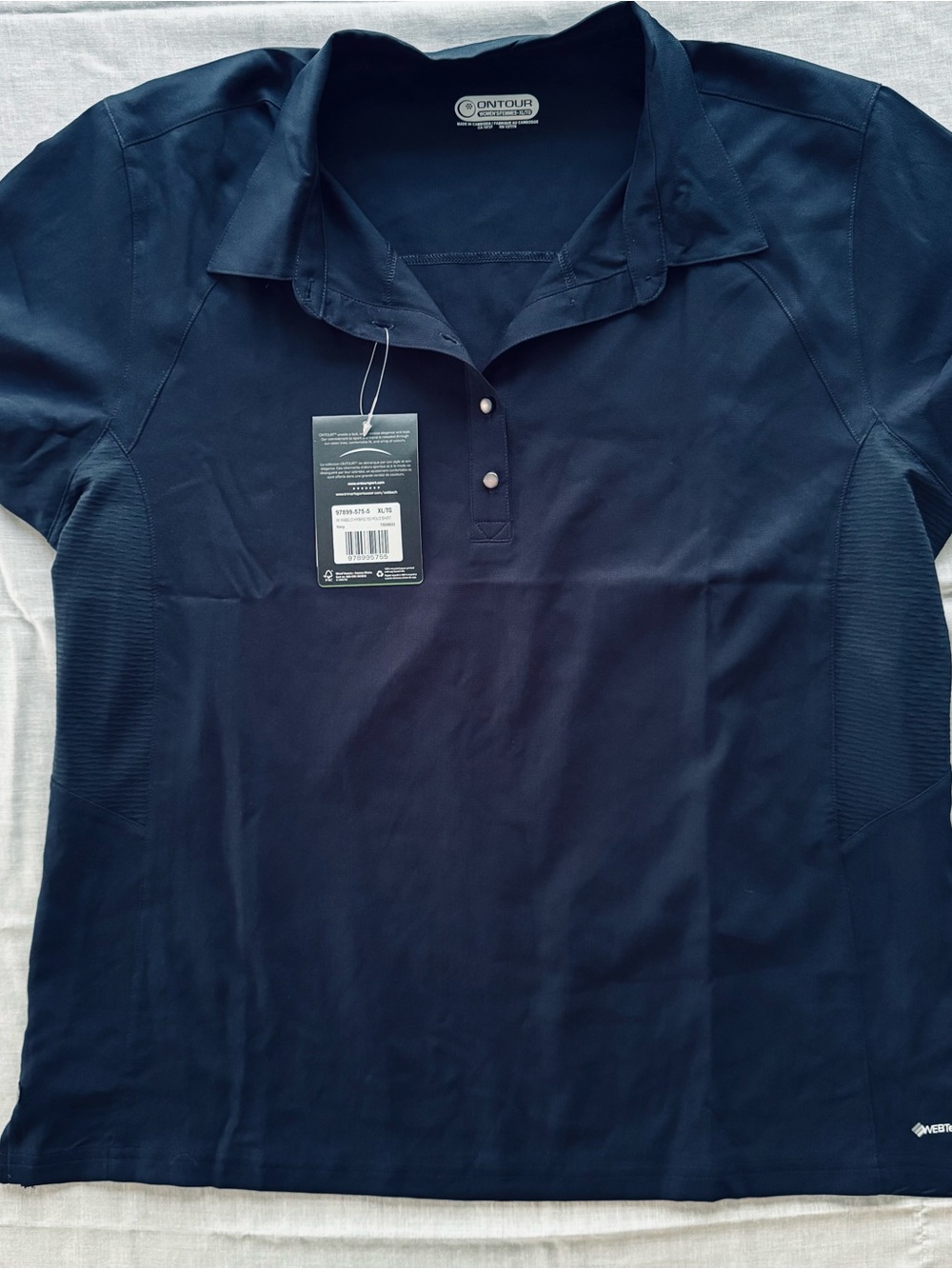 Navy Short-Sleeve Perfomance Polo Shirt